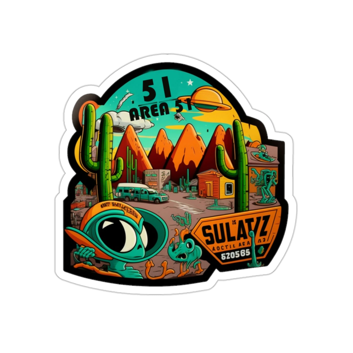 Area 51 4Die-Cut Stickers