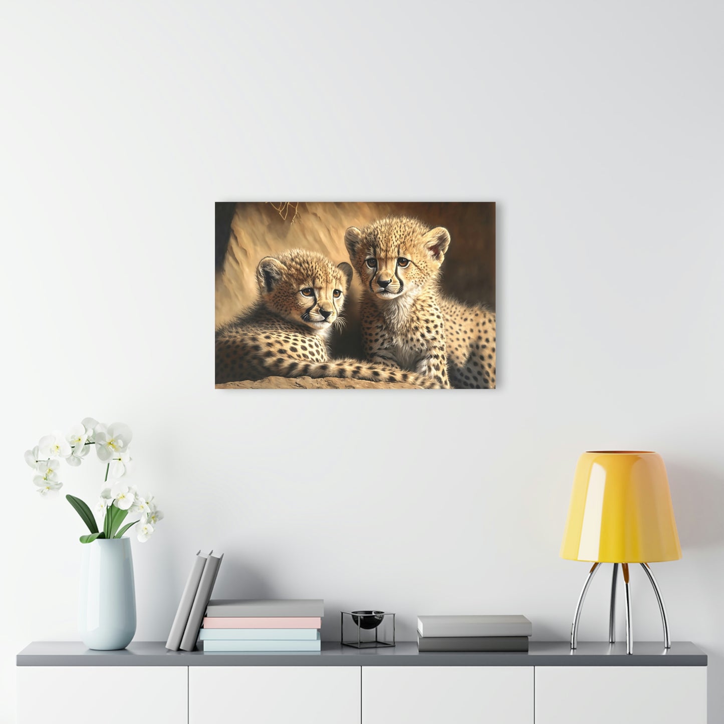Cheetah Cubs Acrylic Prints (French Cleat Hanging)