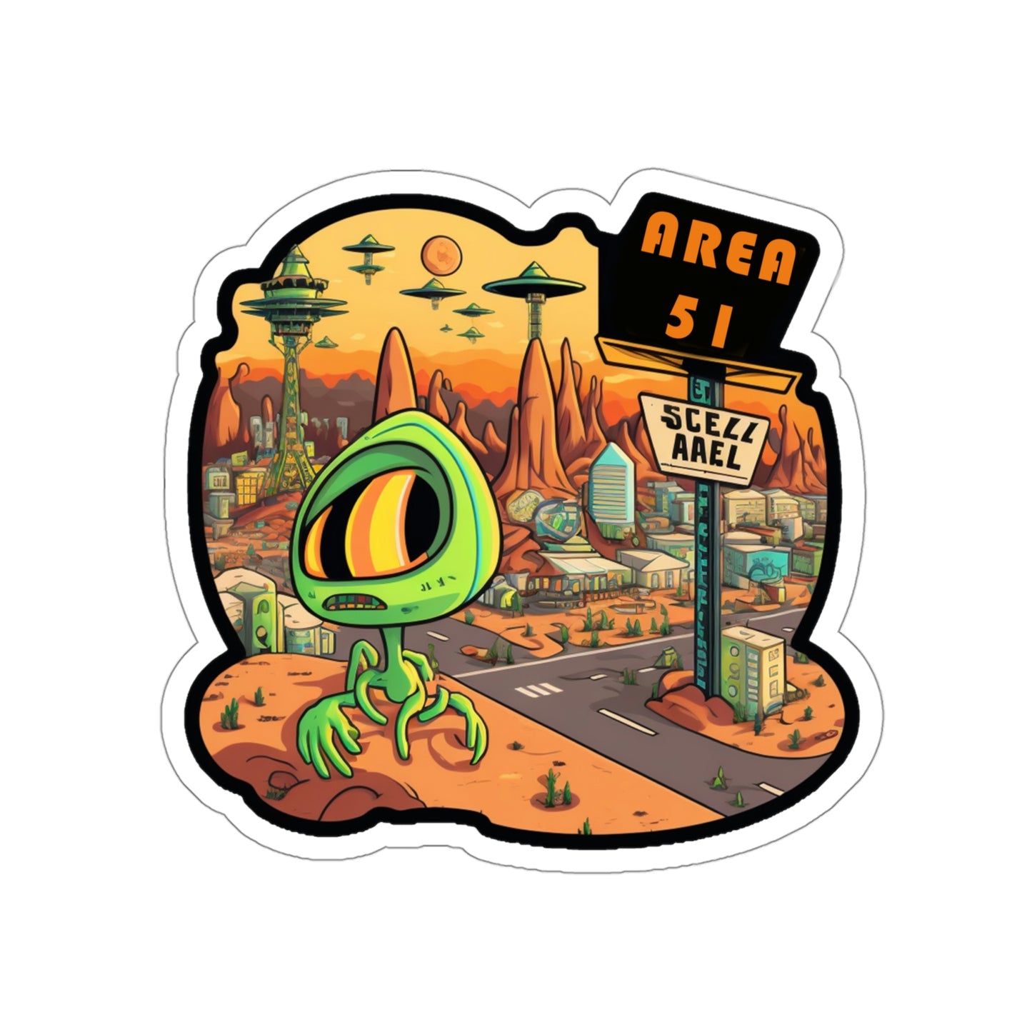 Area 51 Die-Cut Stickers
