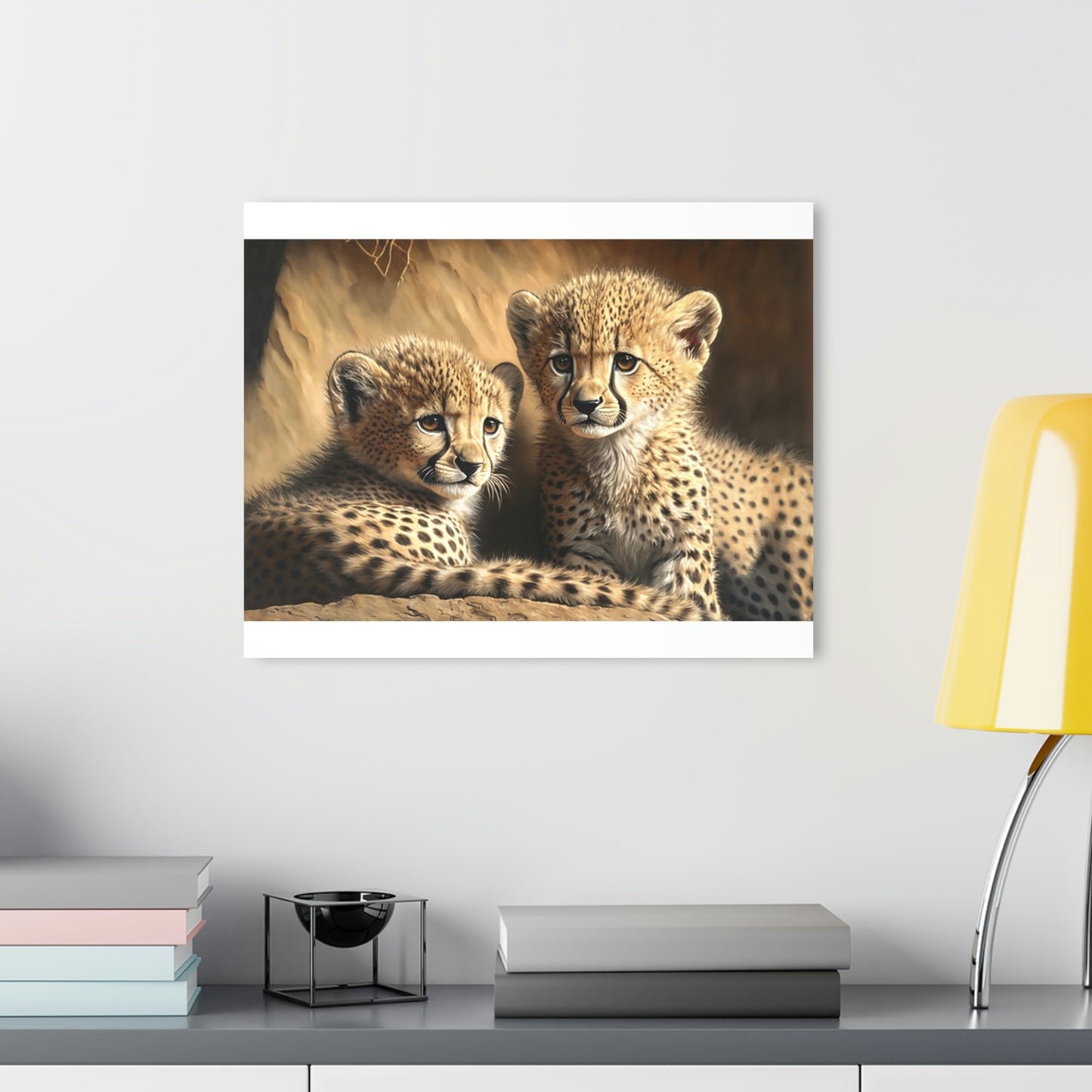 Cheetah Cubs Acrylic Prints (French Cleat Hanging)