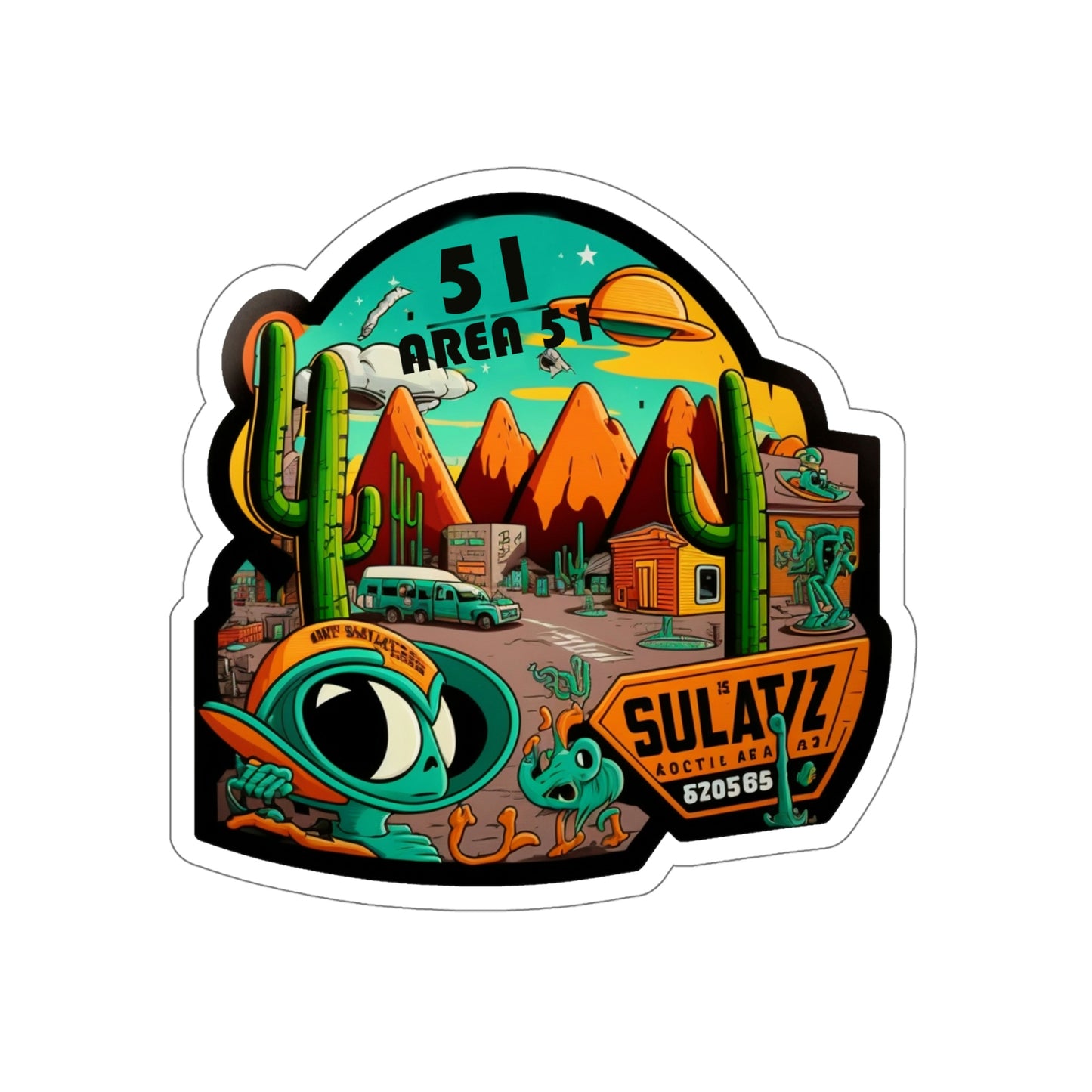 Area 51 4Die-Cut Stickers