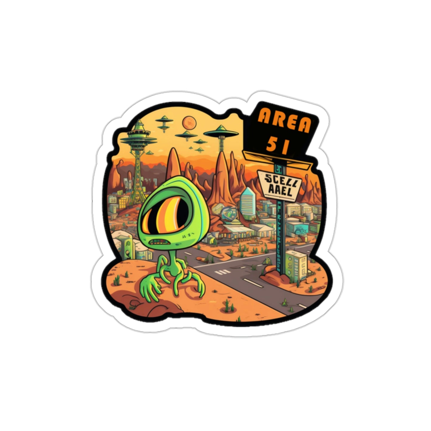 Area 51 Die-Cut Stickers