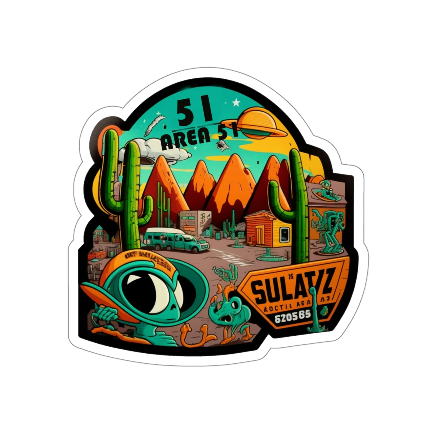 Area 51 4Die-Cut Stickers