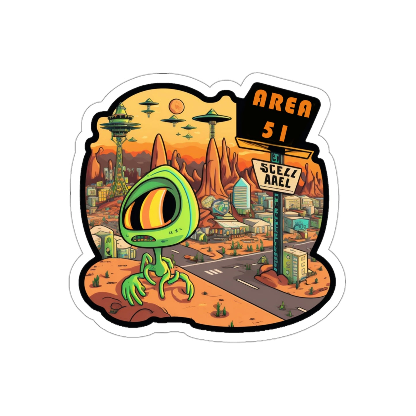Area 51 Die-Cut Stickers