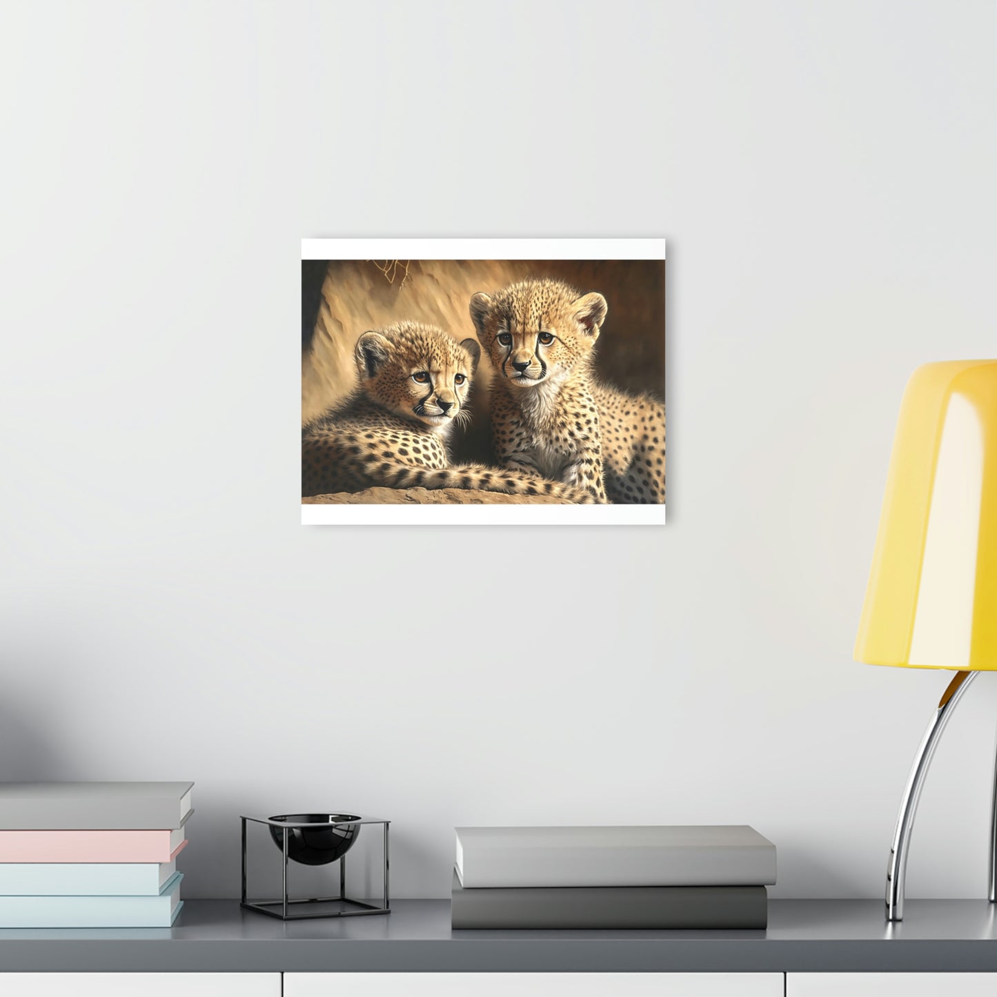 Cheetah Cubs Acrylic Prints (French Cleat Hanging)