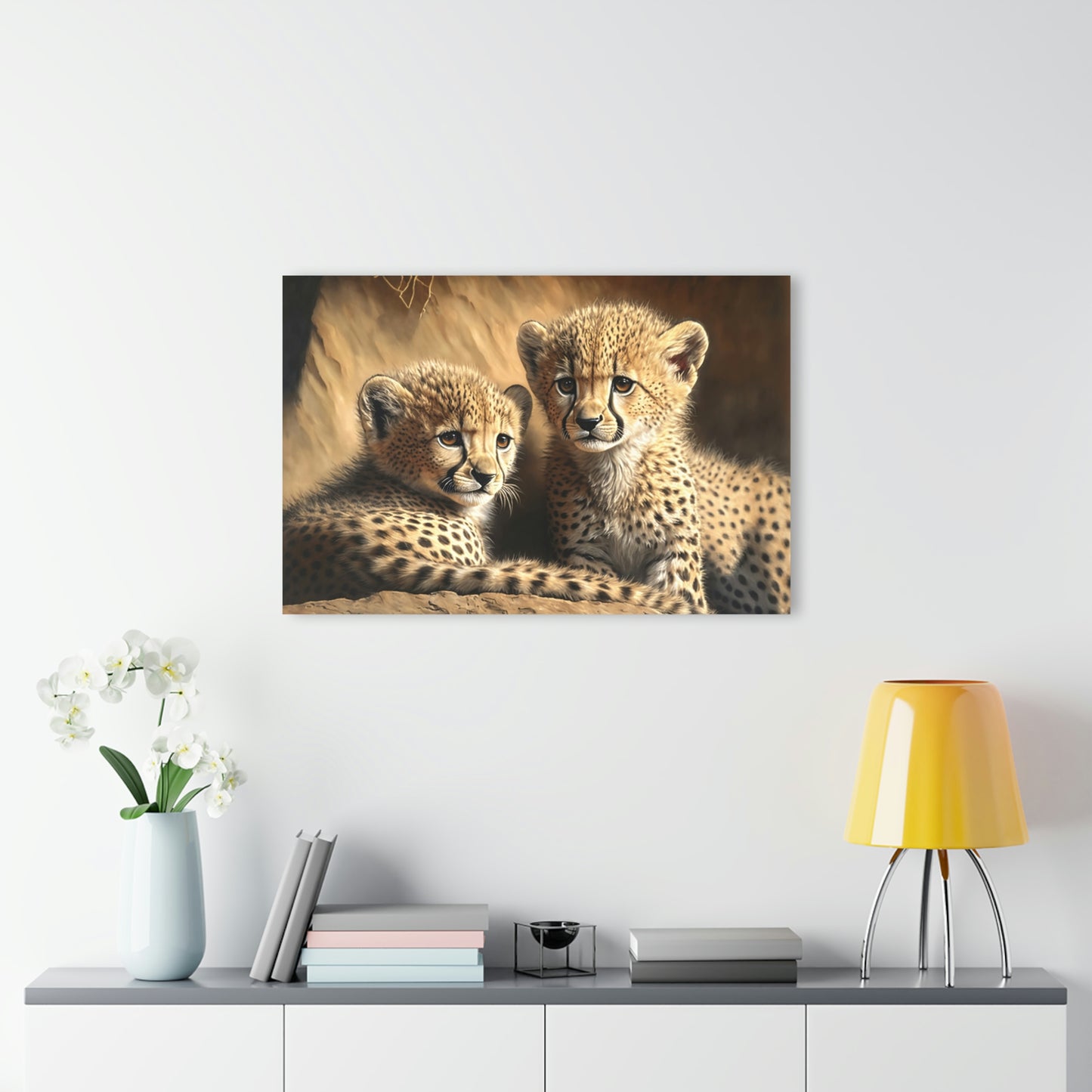 Cheetah Cubs Acrylic Prints (French Cleat Hanging)