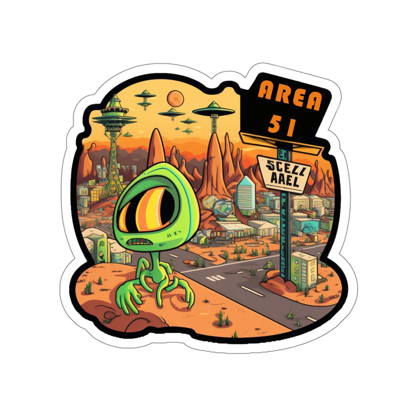 Area 51 Die-Cut Stickers