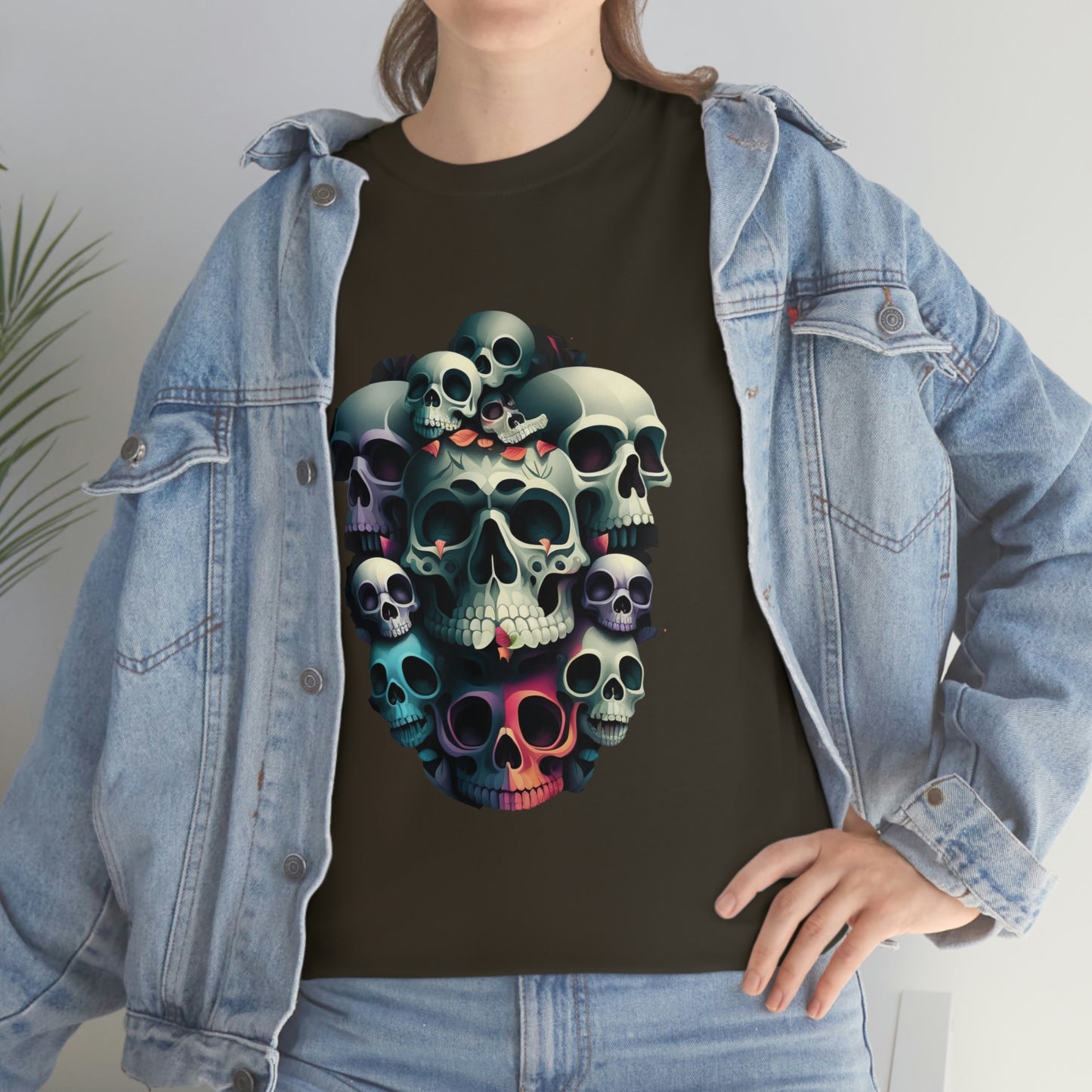 Skull print Unisex Heavy Cotton Tee