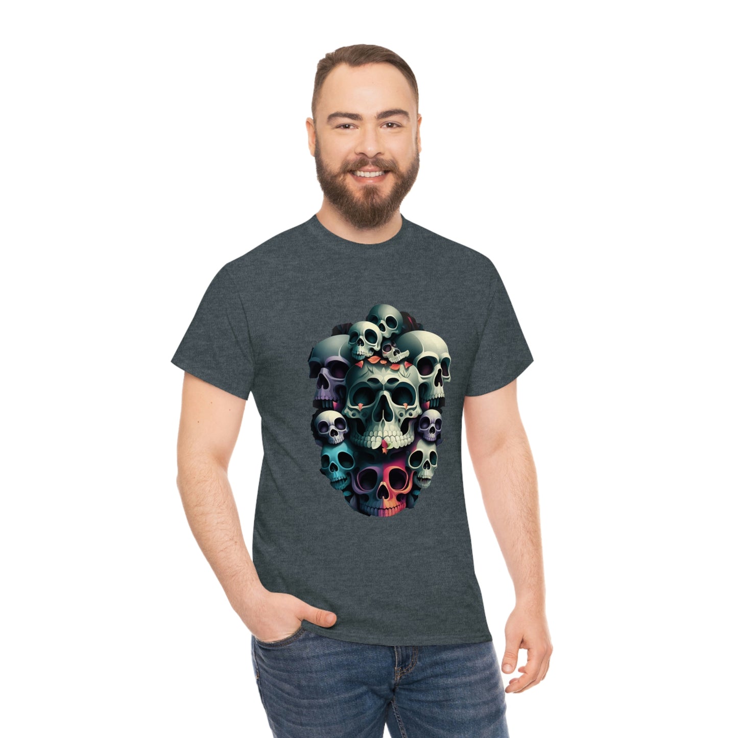 Skull print Unisex Heavy Cotton Tee