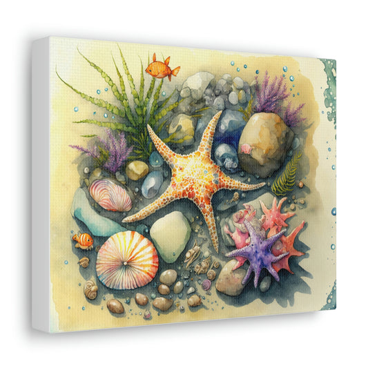 The Rockpool watercolor painting Canvas Gallery Wraps