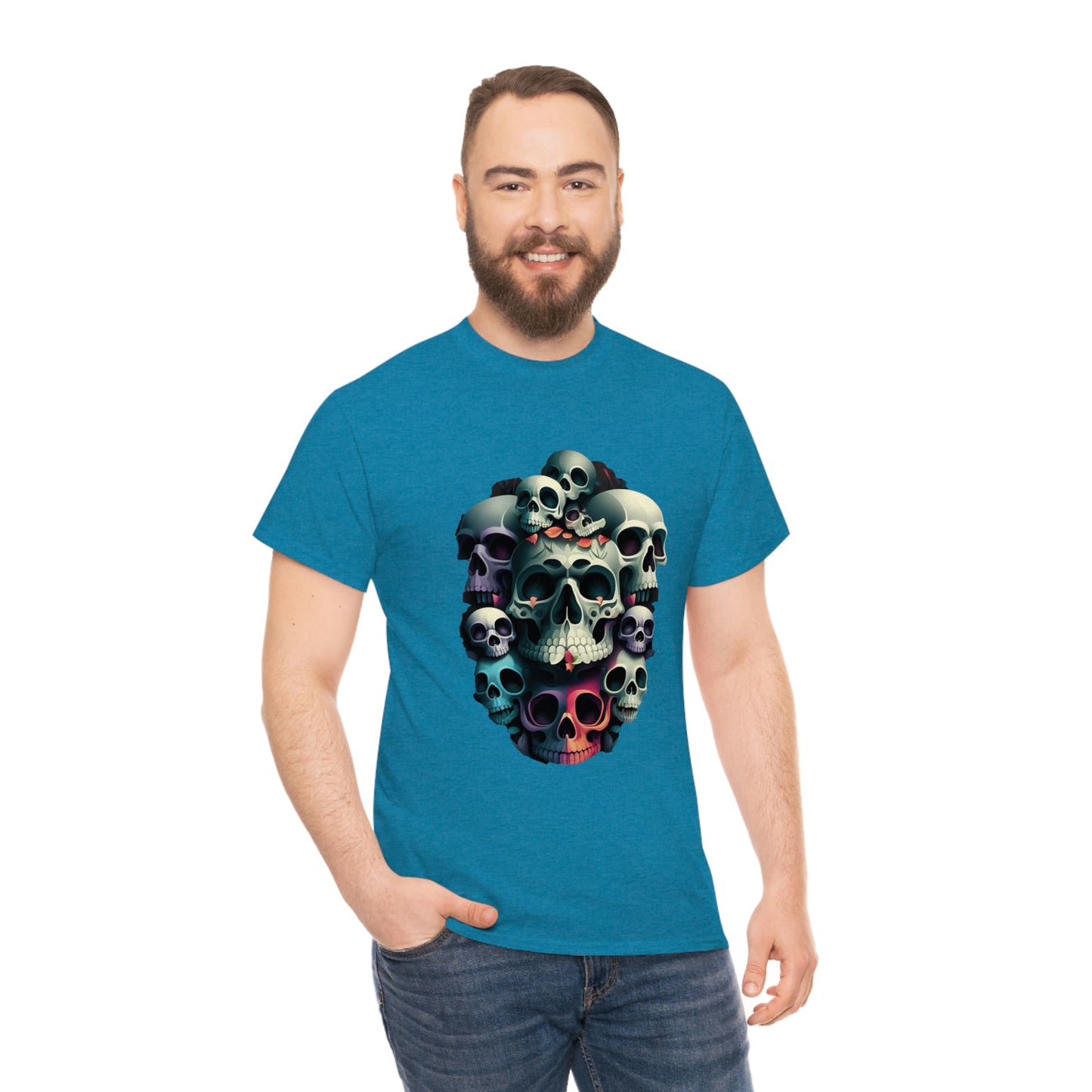 Skull print Unisex Heavy Cotton Tee