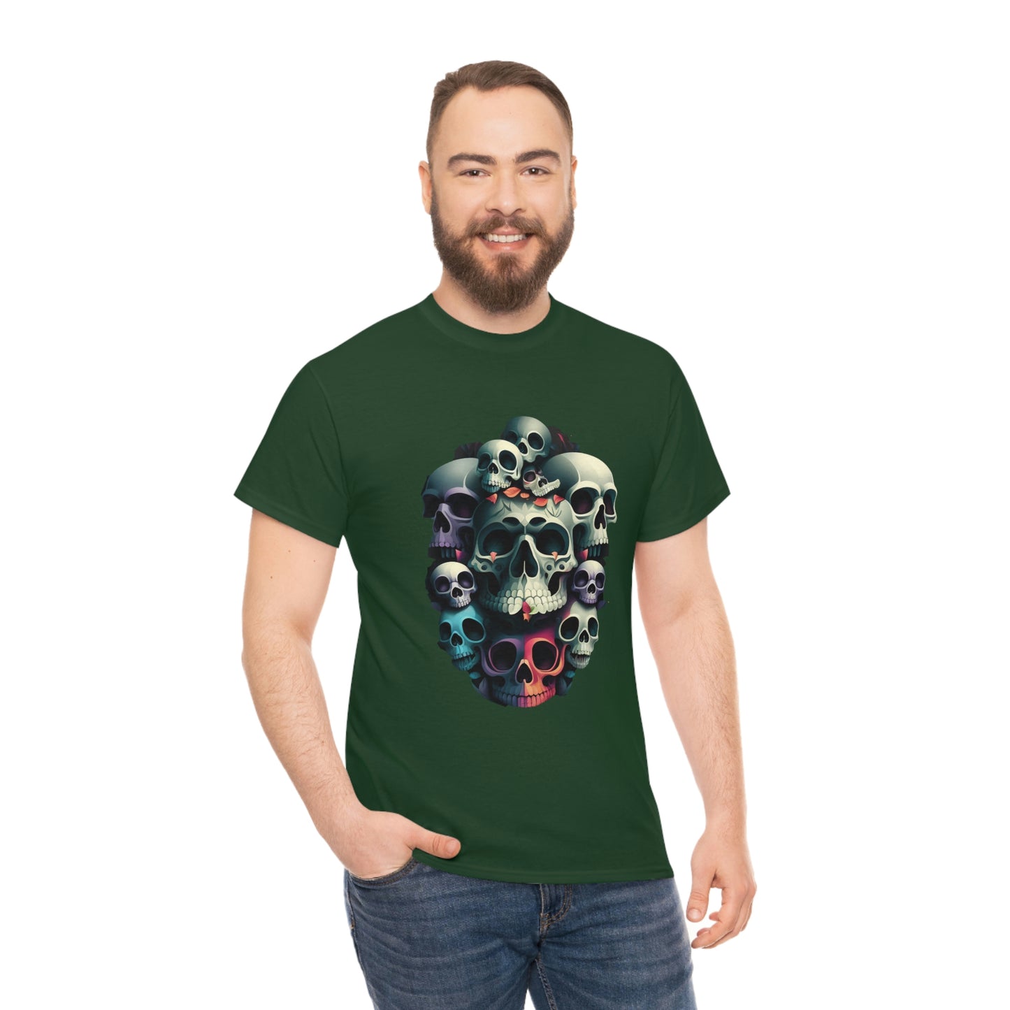 Skull print Unisex Heavy Cotton Tee