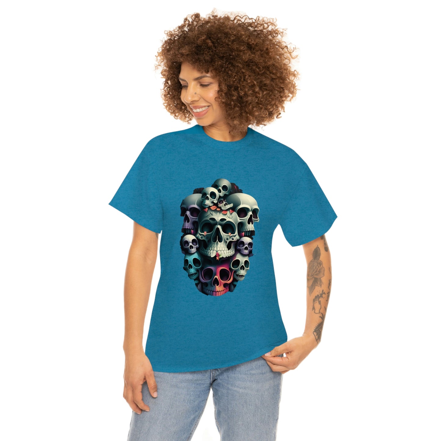 Skull print Unisex Heavy Cotton Tee