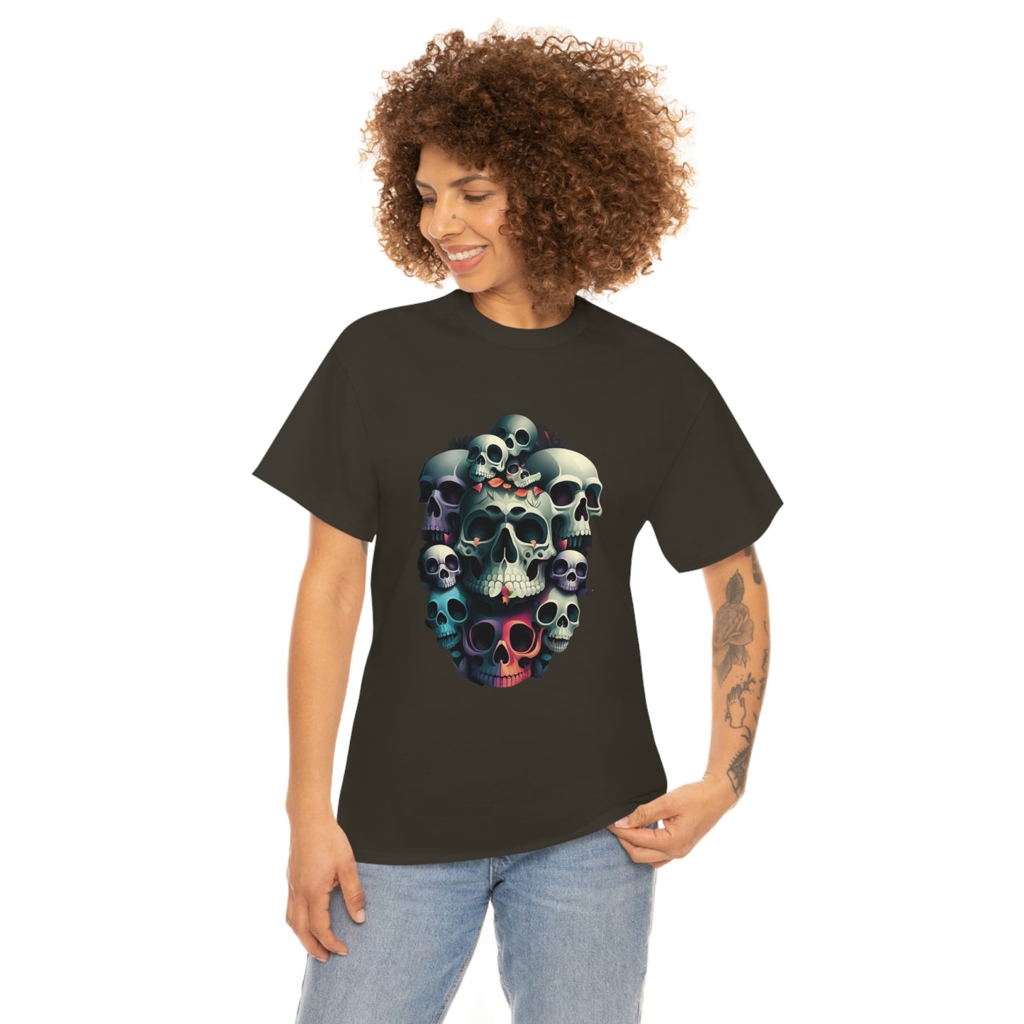 Skull print Unisex Heavy Cotton Tee