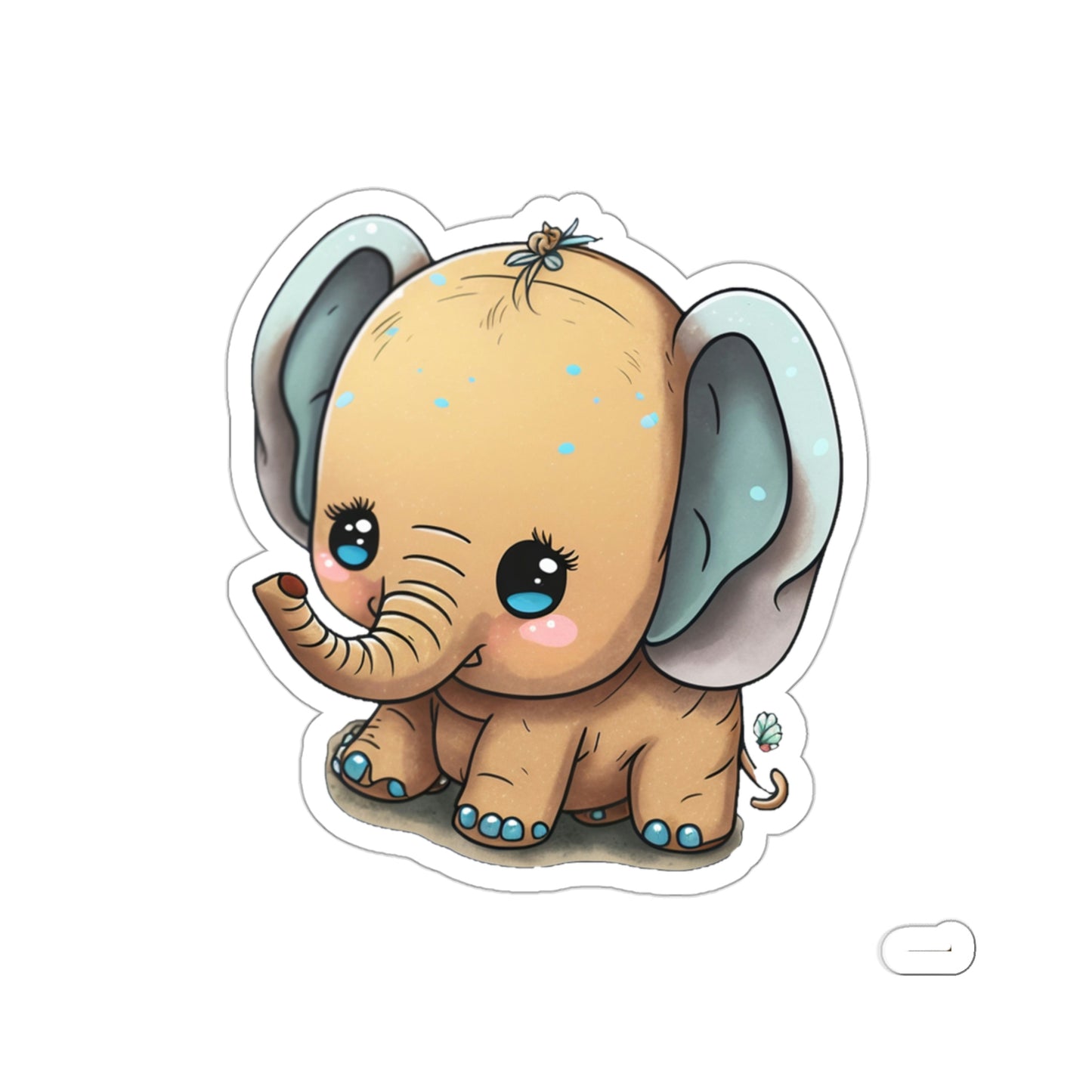 Cute elephant Die-Cut Stickers