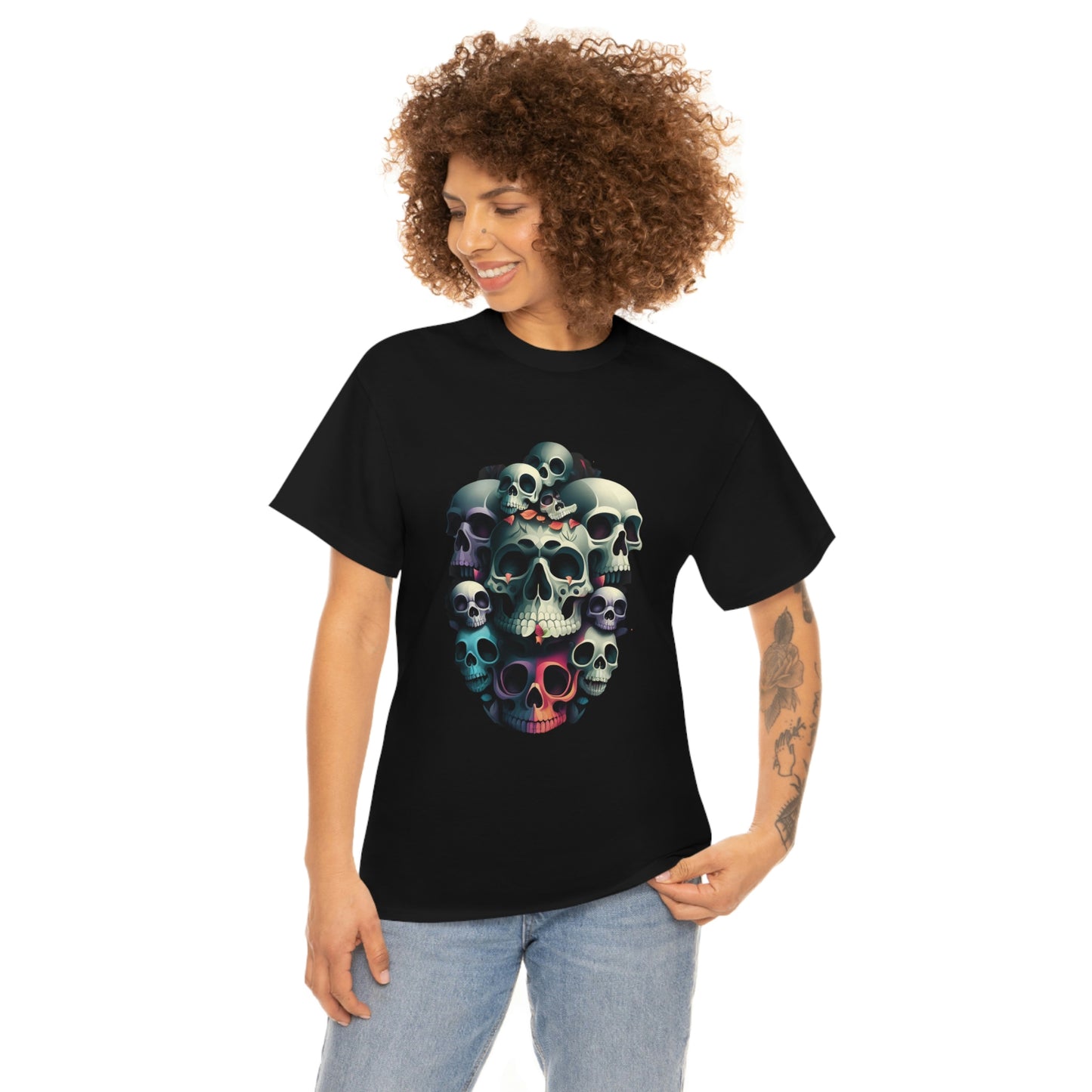 Skull print Unisex Heavy Cotton Tee