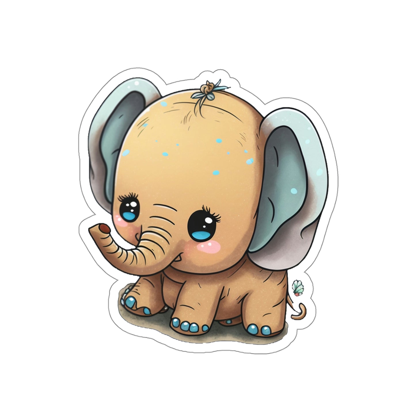 Cute elephant Die-Cut Stickers