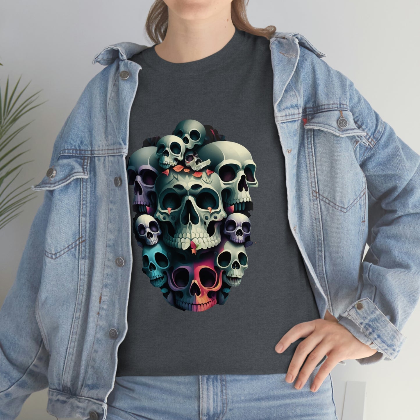 Skull print Unisex Heavy Cotton Tee