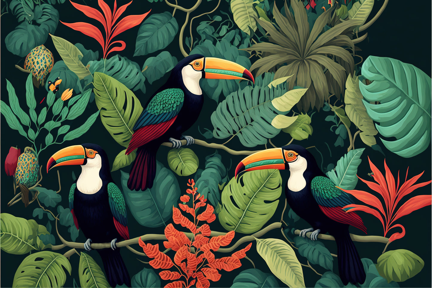 Colorful Toucans