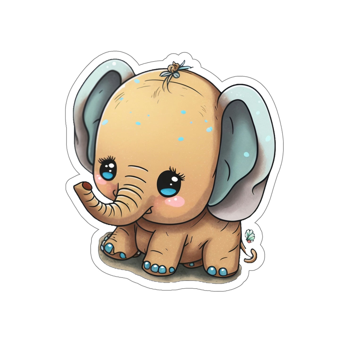 Cute elephant Die-Cut Stickers