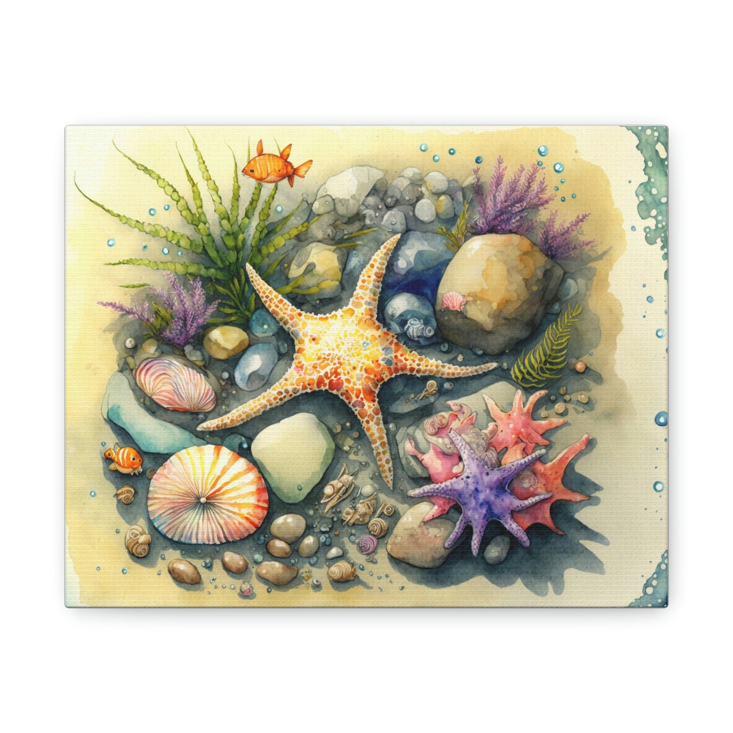 The Rockpool watercolor painting Canvas Gallery Wraps