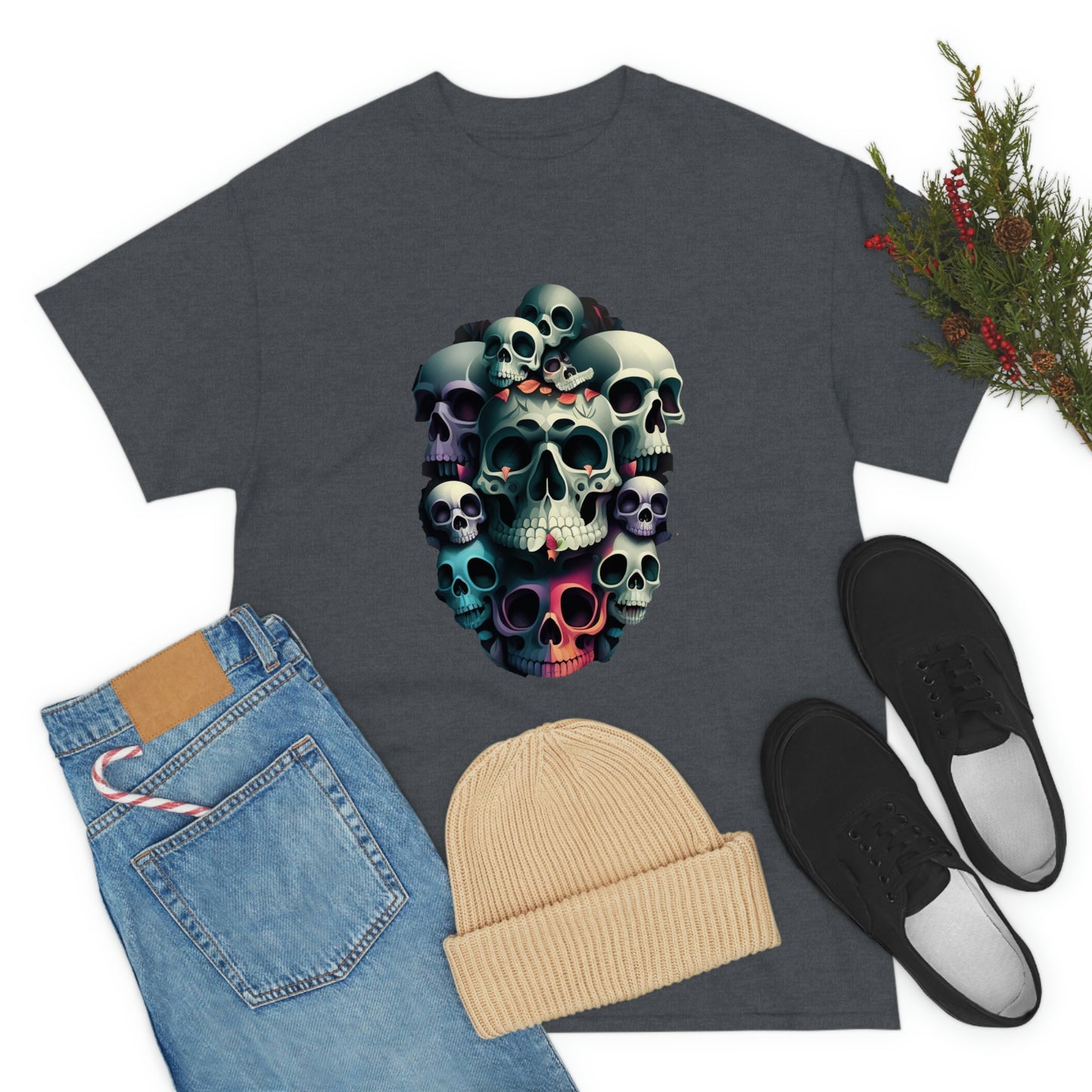 Skull print Unisex Heavy Cotton Tee