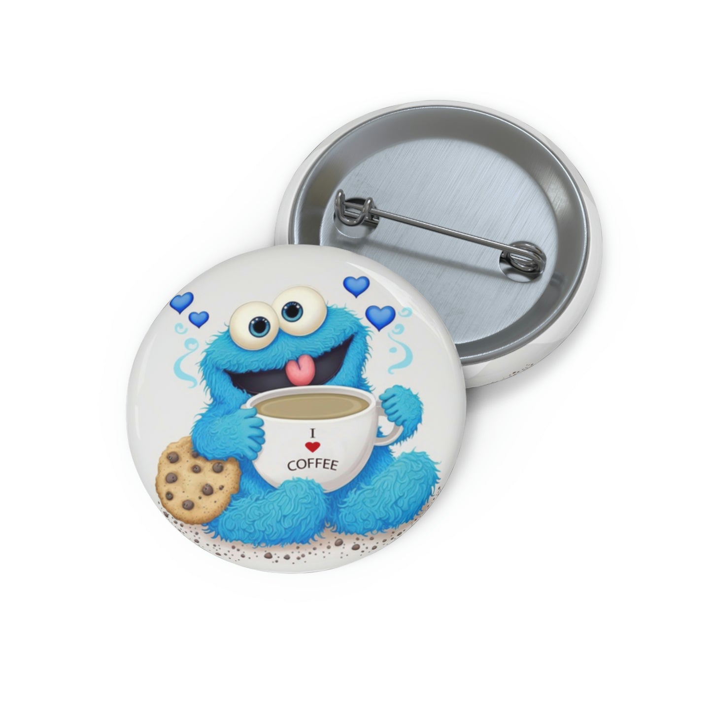 Coffee monster Pin Buttons