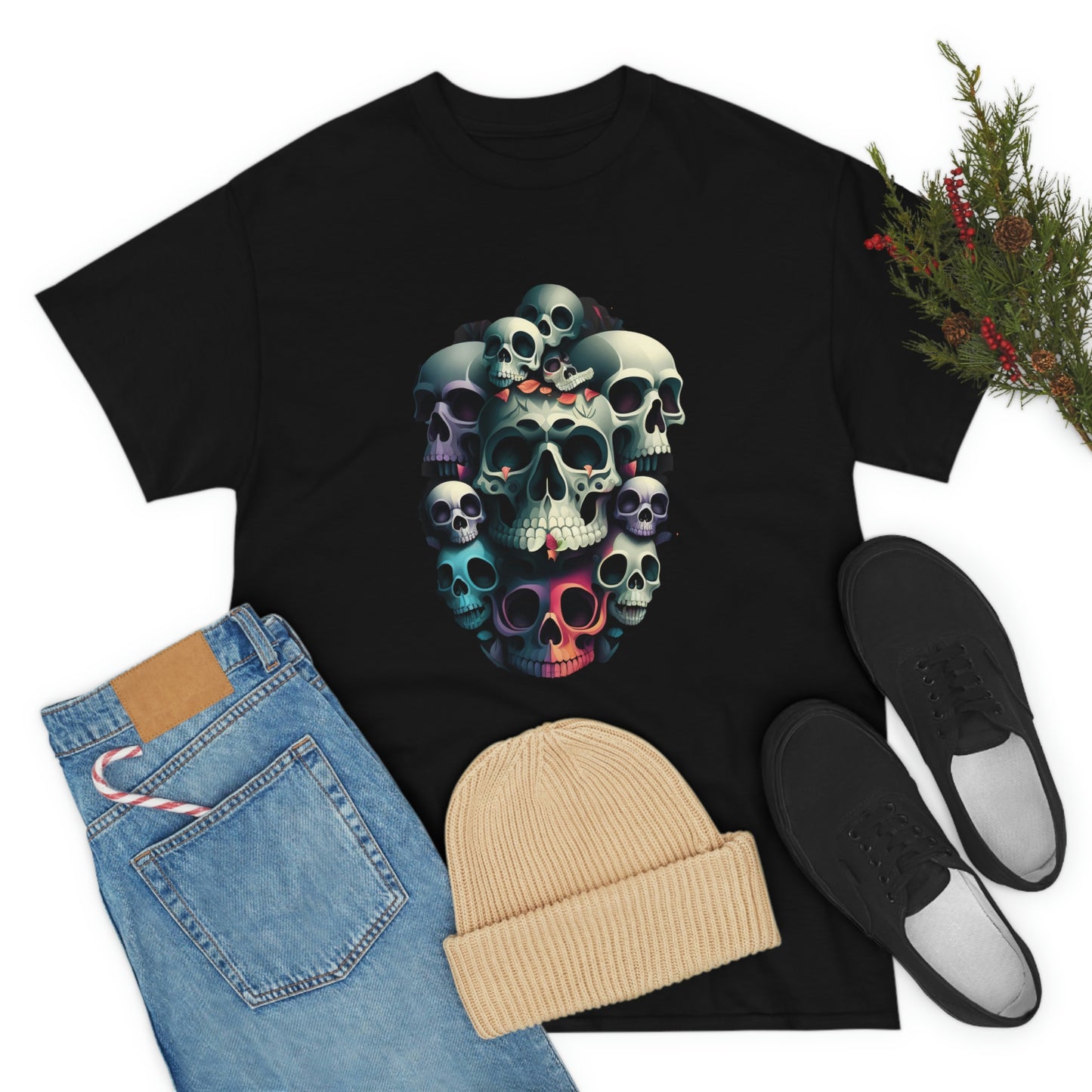 Skull print Unisex Heavy Cotton Tee